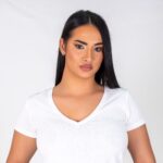 Camiseta Con Escote Pico Y Manga Corta